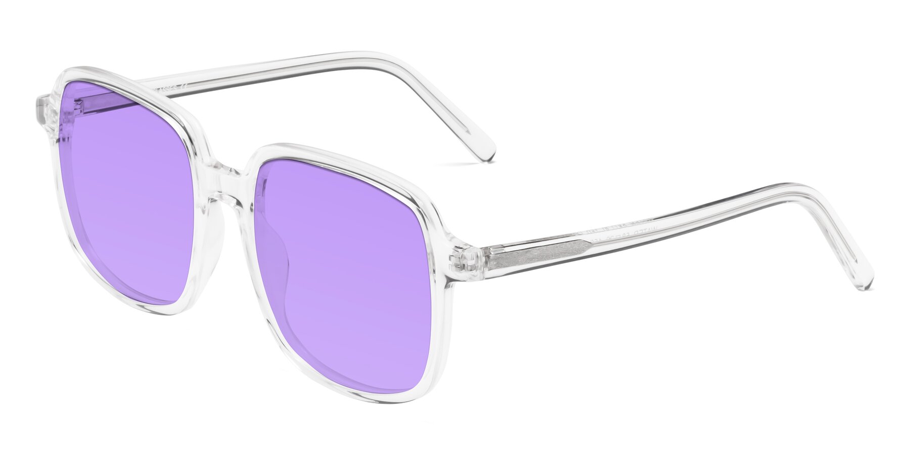 Angle of Water in Clear with Medium Purple Tinted Lenses