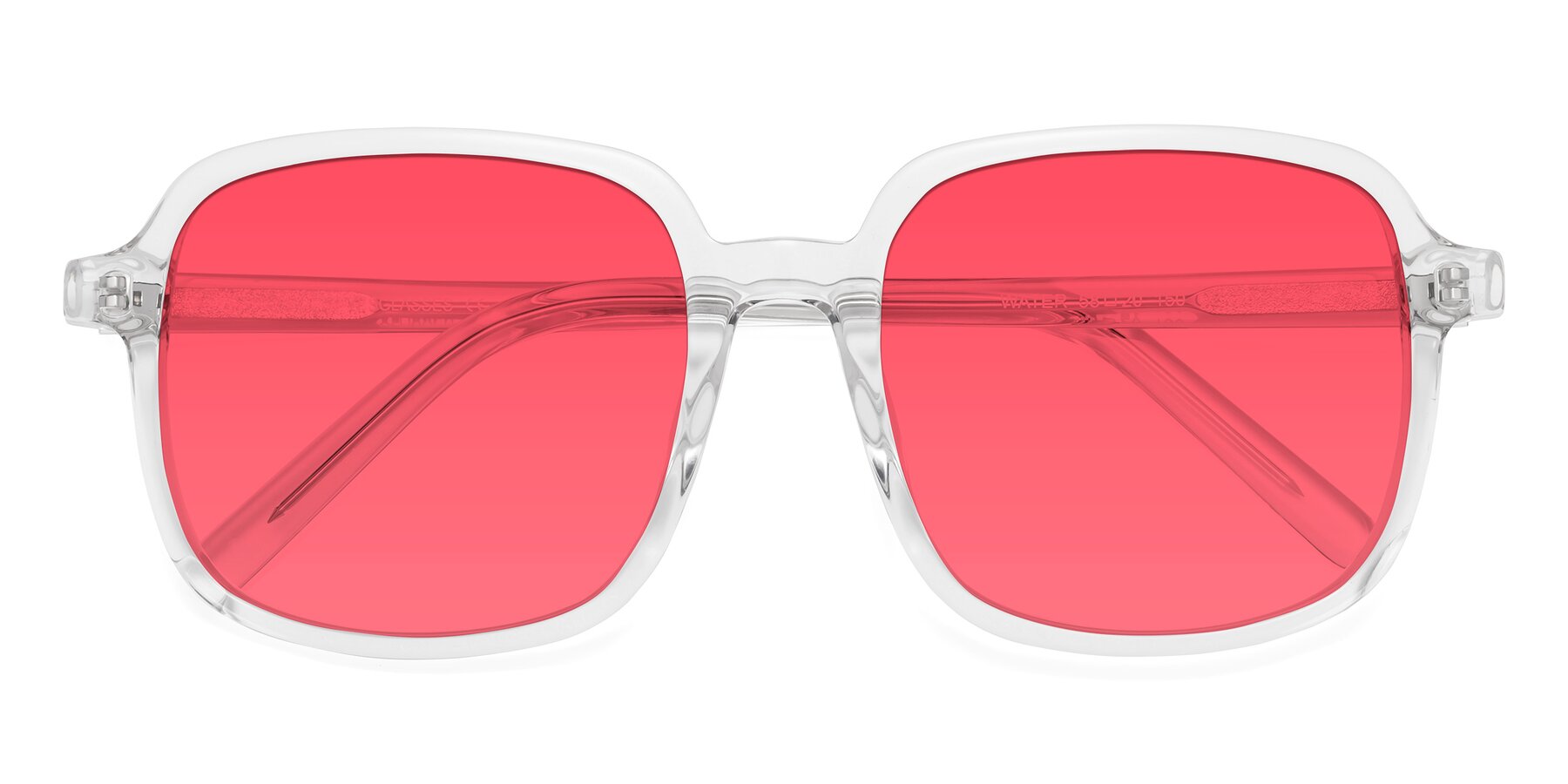Folded Front of Water in Clear with Red Tinted Lenses