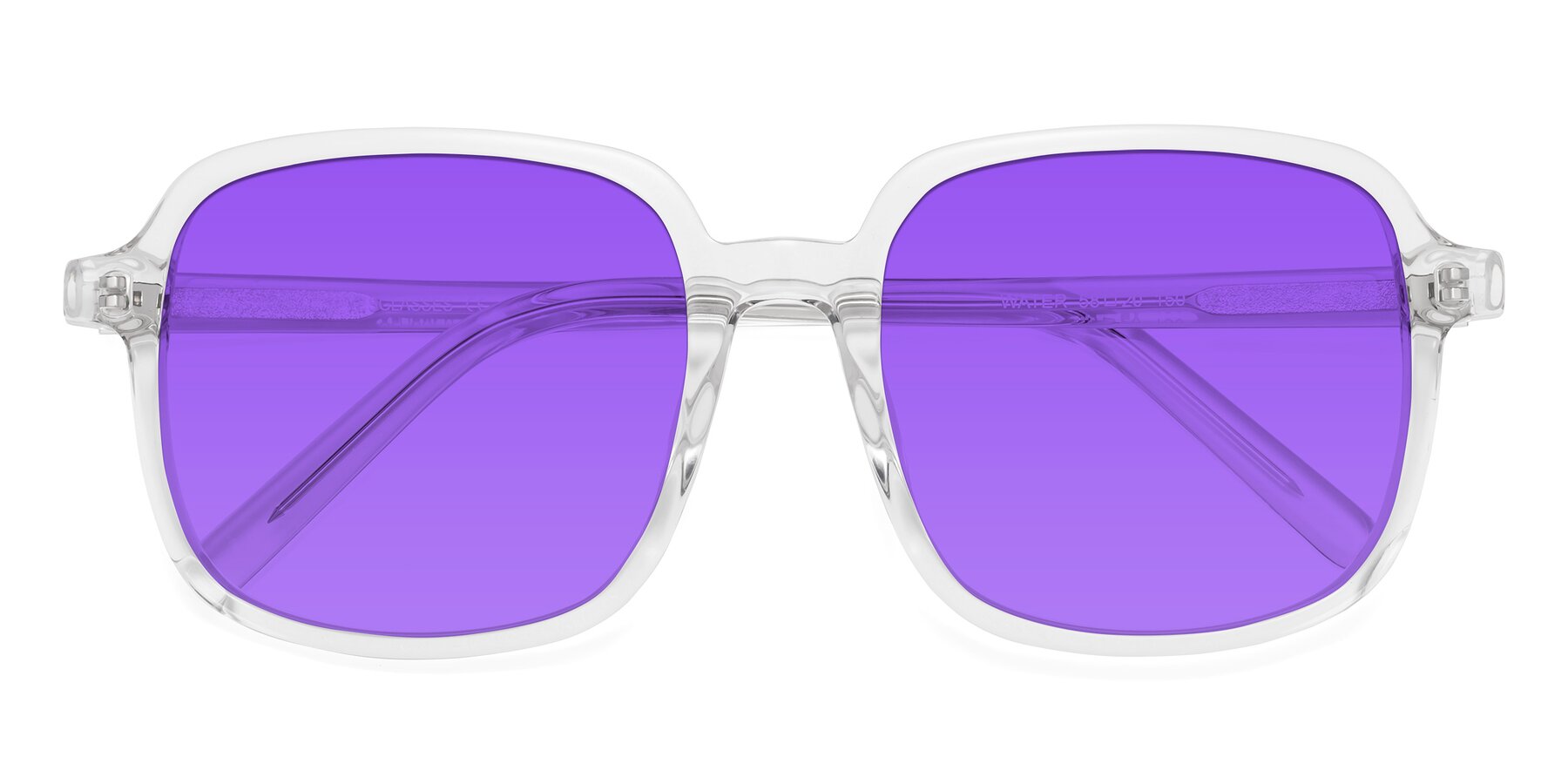 Folded Front of Water in Clear with Purple Tinted Lenses