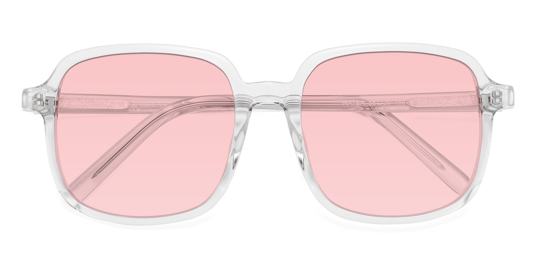 Folded Front of Water in Clear with Light Garnet Tinted Lenses