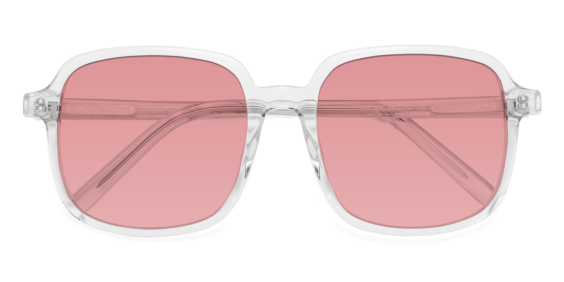 Folded Front of Water in Clear with Medium Garnet Tinted Lenses