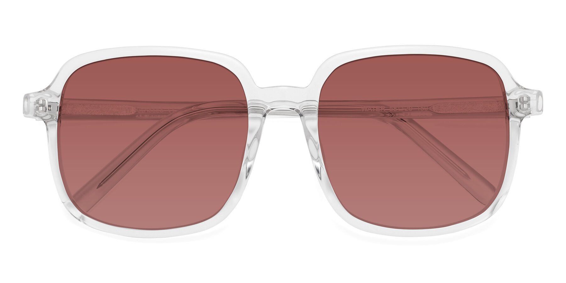 Folded Front of Water in Clear with Garnet Tinted Lenses