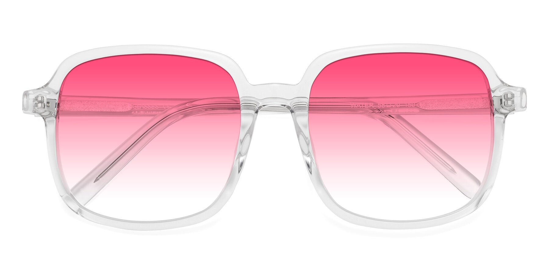 Folded Front of Water in Clear with Pink Gradient Lenses