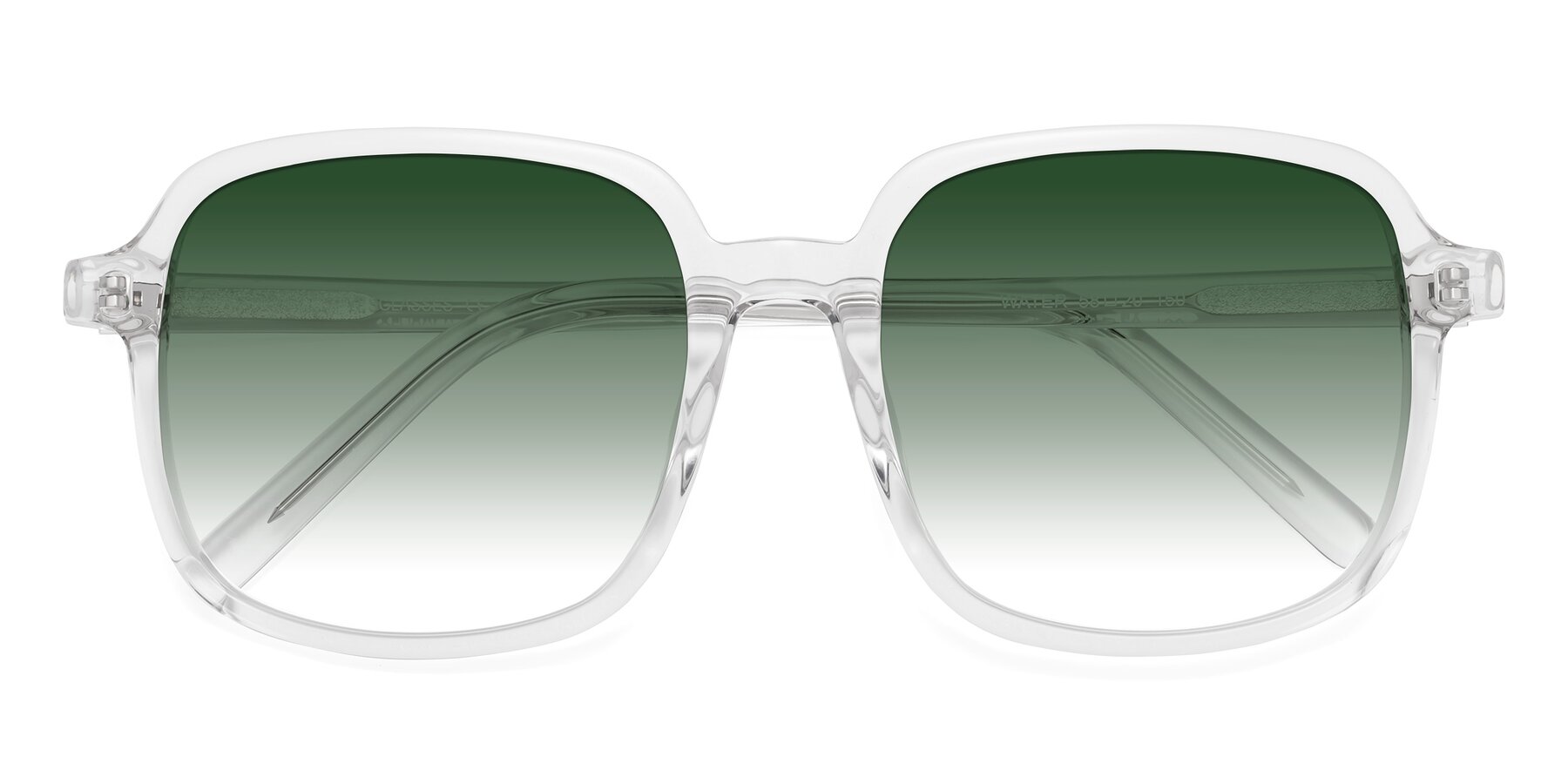 Folded Front of Water in Clear with Green Gradient Lenses