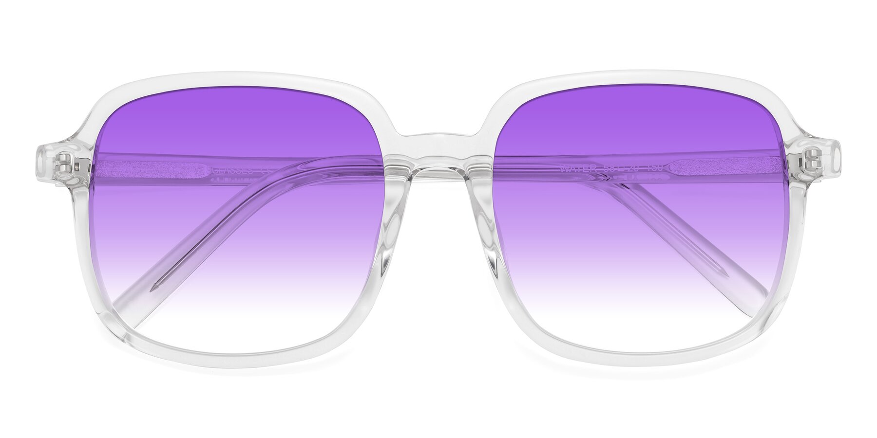 Folded Front of Water in Clear with Purple Gradient Lenses