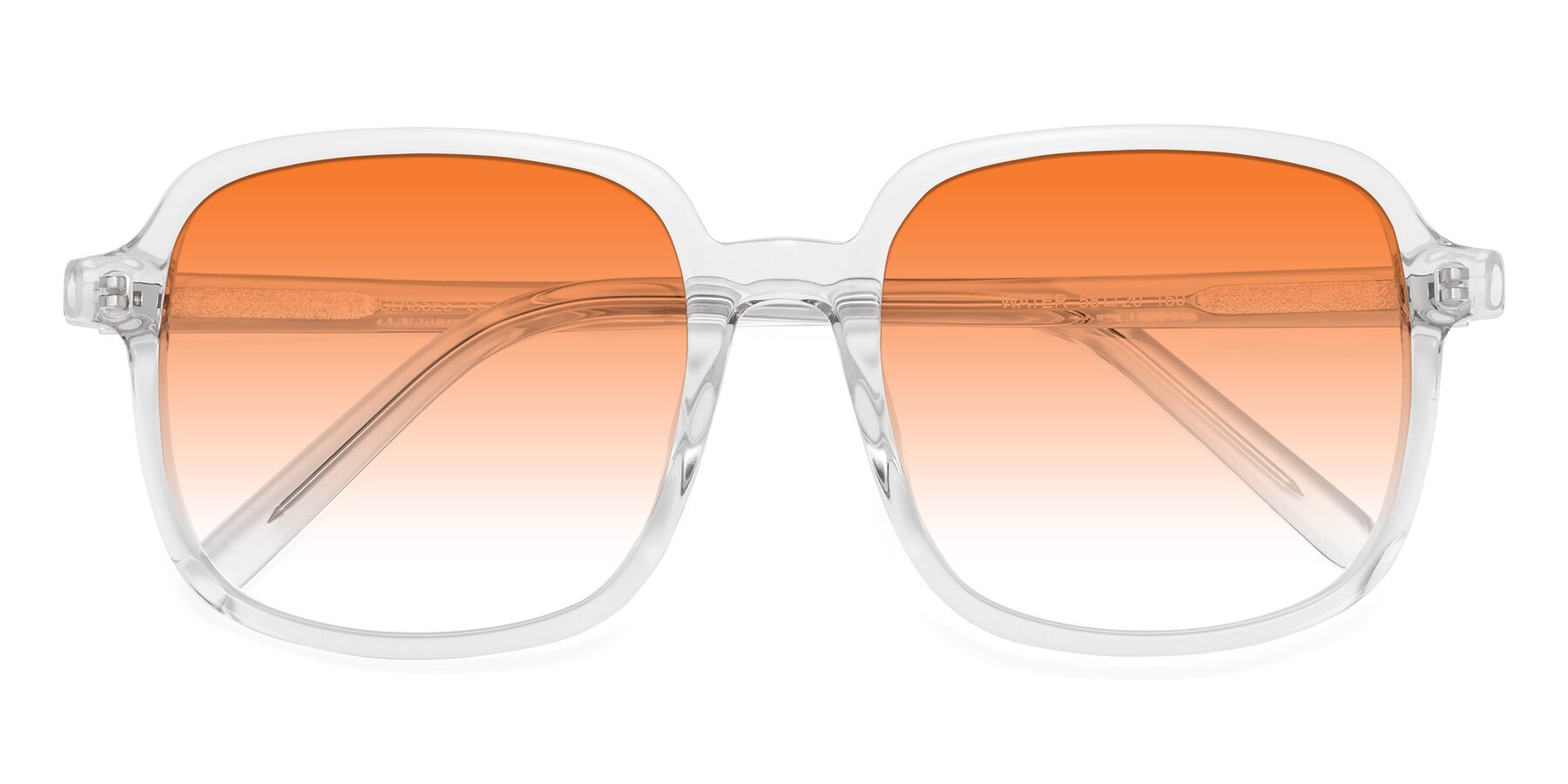 Folded Front of Water in Clear with Orange Gradient Lenses