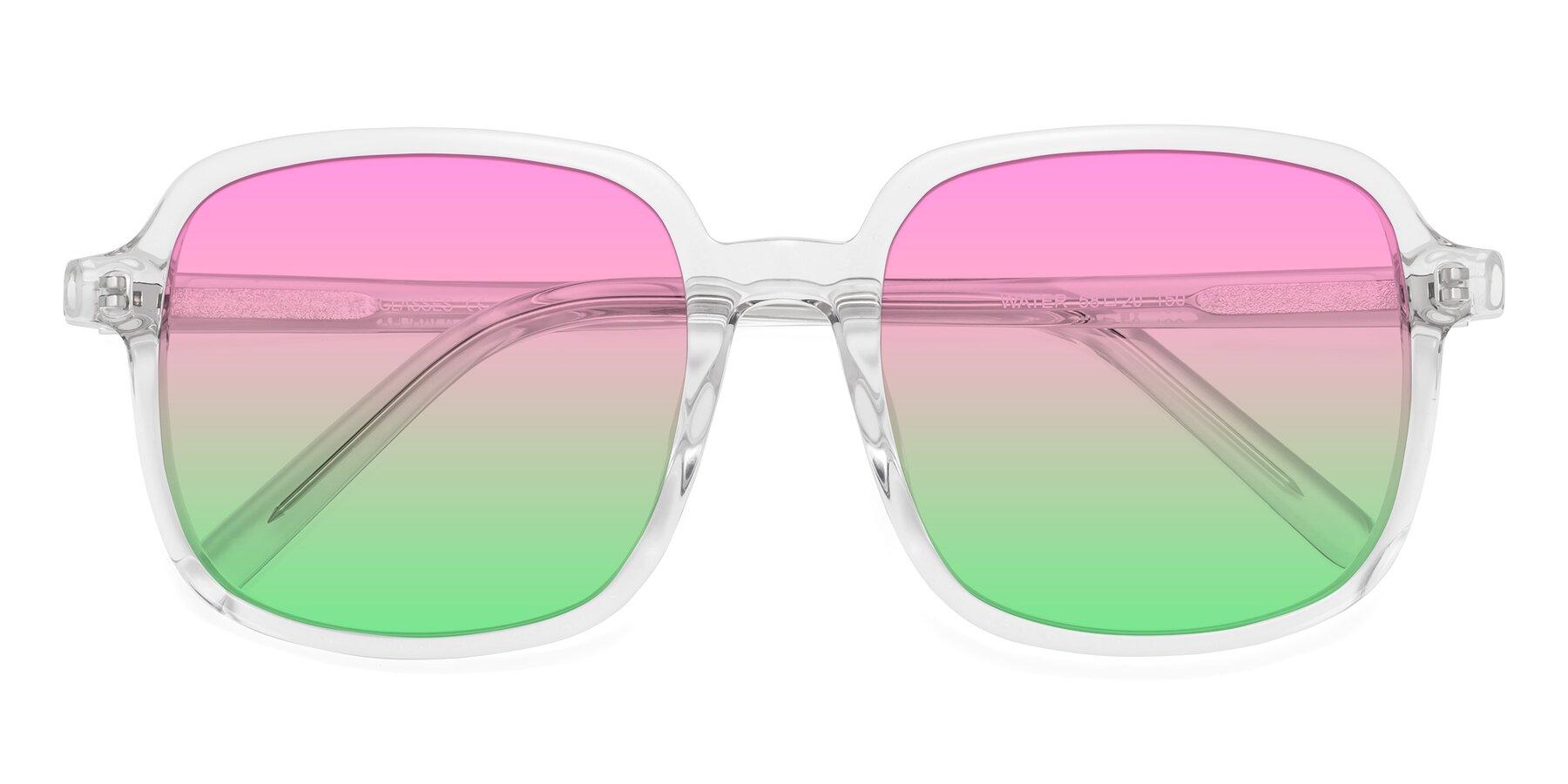 Folded Front of Water in Clear with Pink / Green Gradient Lenses