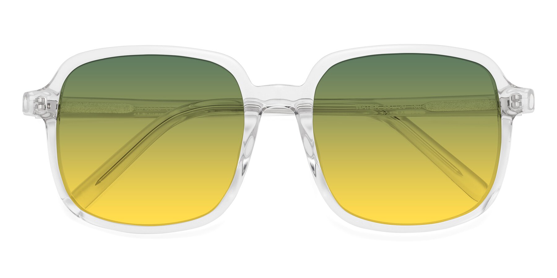 Folded Front of Water in Clear with Green / Yellow Gradient Lenses