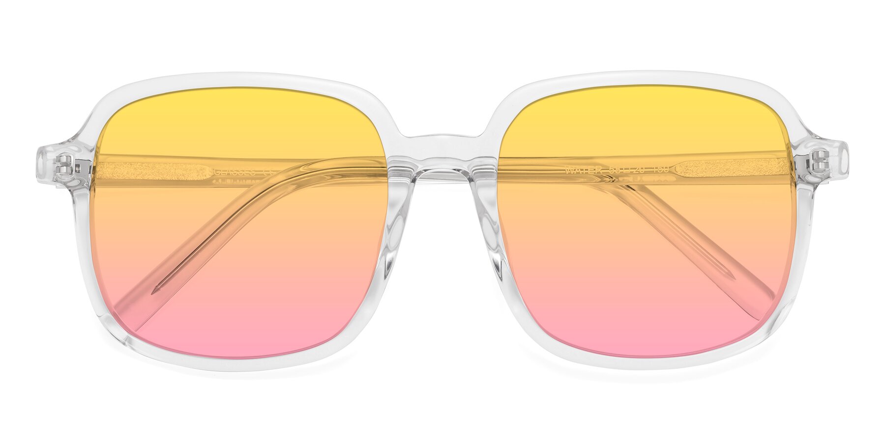 Folded Front of Water in Clear with Yellow / Pink Gradient Lenses