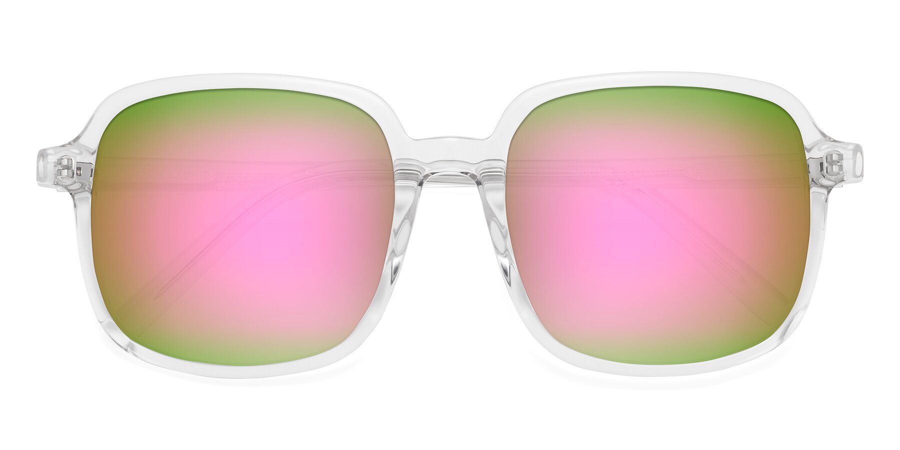 Folded Front of Water in Clear with Pink Mirrored Lenses