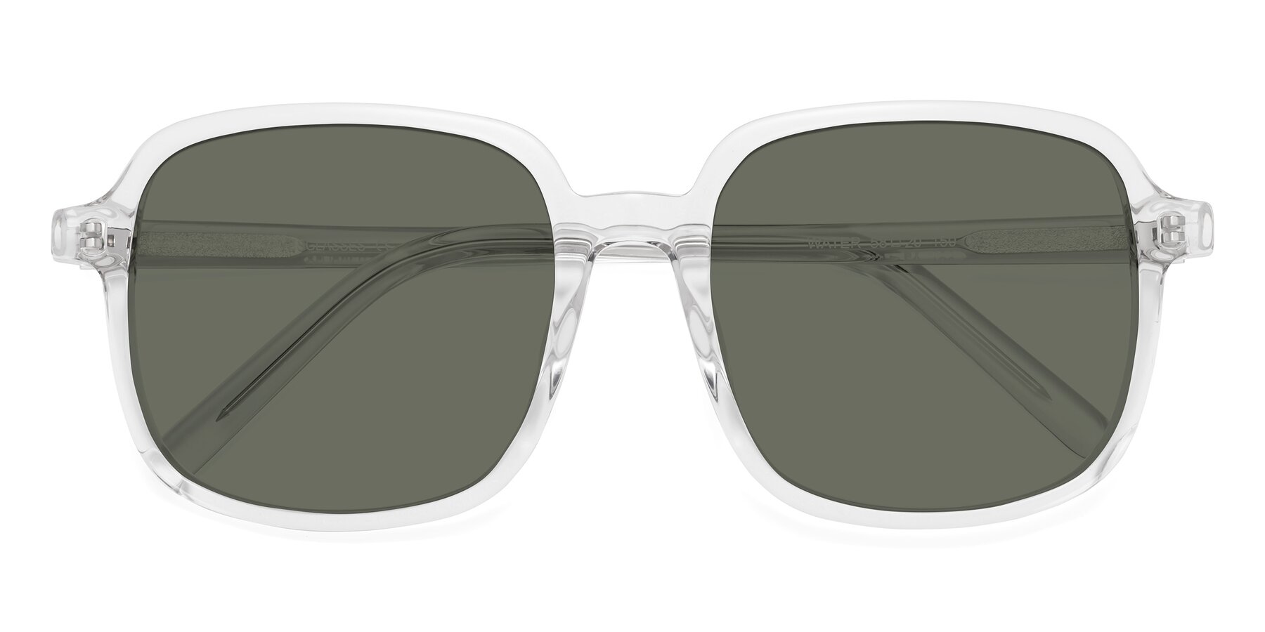 Folded Front of Water in Clear with Gray Polarized Lenses
