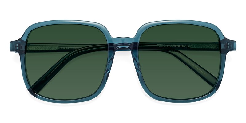 Water - Transparent Cyan Tinted Sunglasses