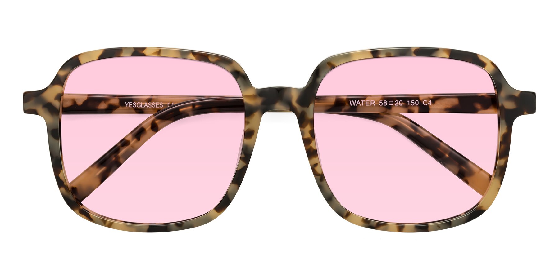 Folded Front of Water in Tortoise with Light Pink Tinted Lenses