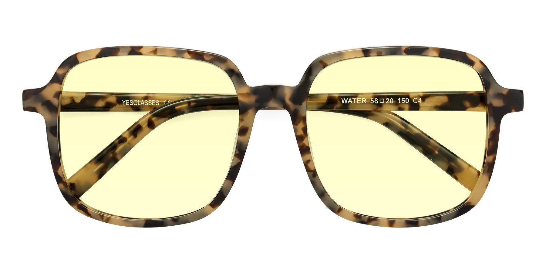 Folded Front of Water in Tortoise with Light Yellow Tinted Lenses