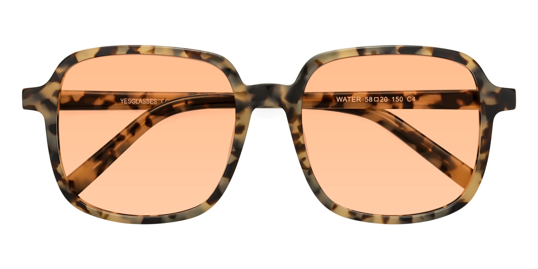 Folded Front of Water in Tortoise with Light Orange Tinted Lenses