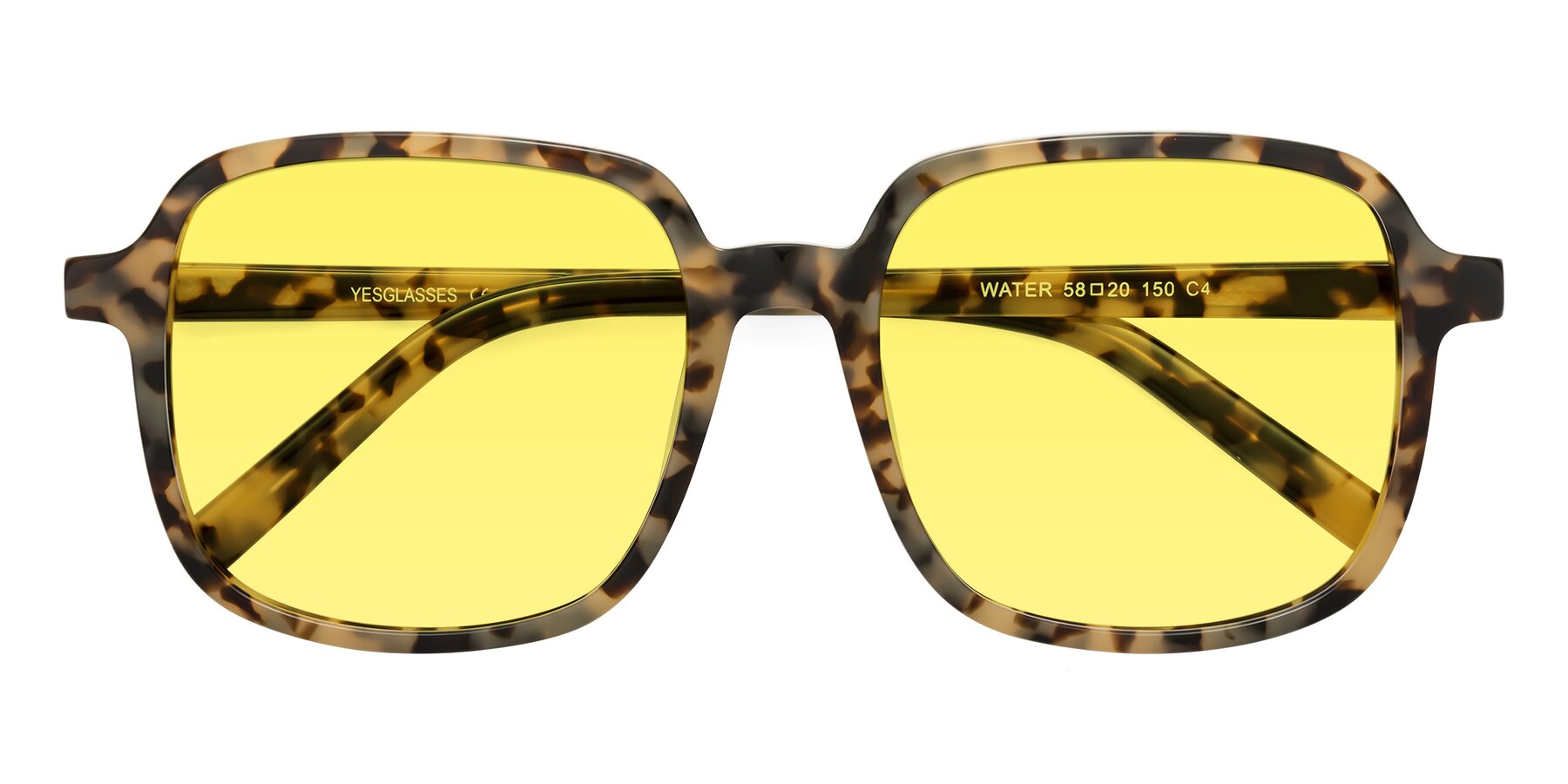 Folded Front of Water in Tortoise with Medium Yellow Tinted Lenses