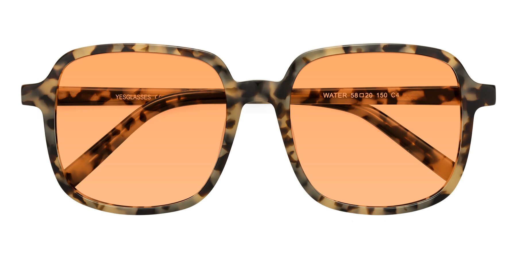Folded Front of Water in Tortoise with Medium Orange Tinted Lenses