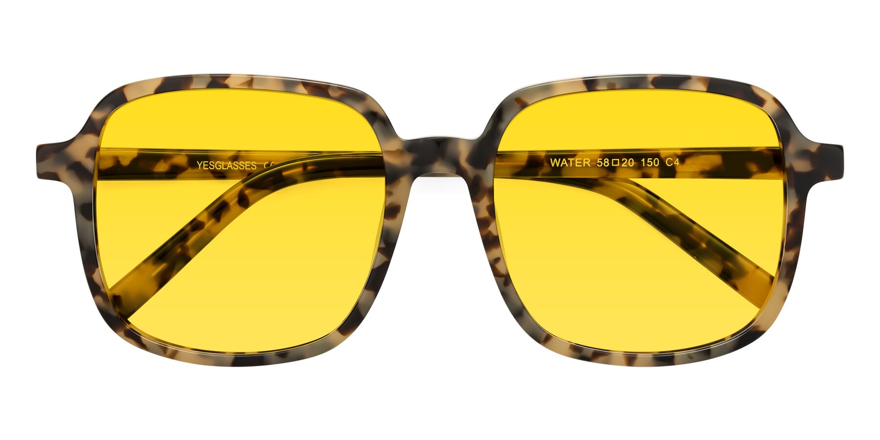 Folded Front of Water in Tortoise with Yellow Tinted Lenses