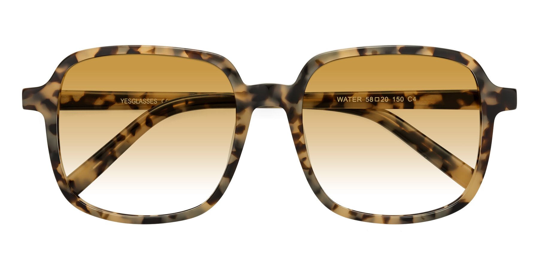 Folded Front of Water in Tortoise with Champagne Gradient Lenses