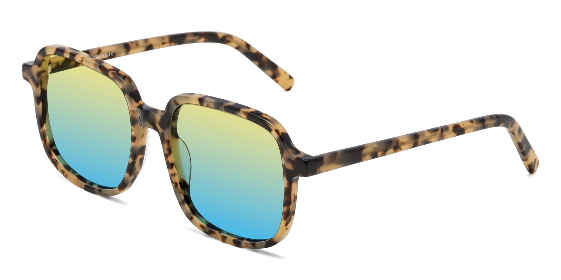 Angle of Water in Tortoise with Yellow / Blue Gradient Lenses