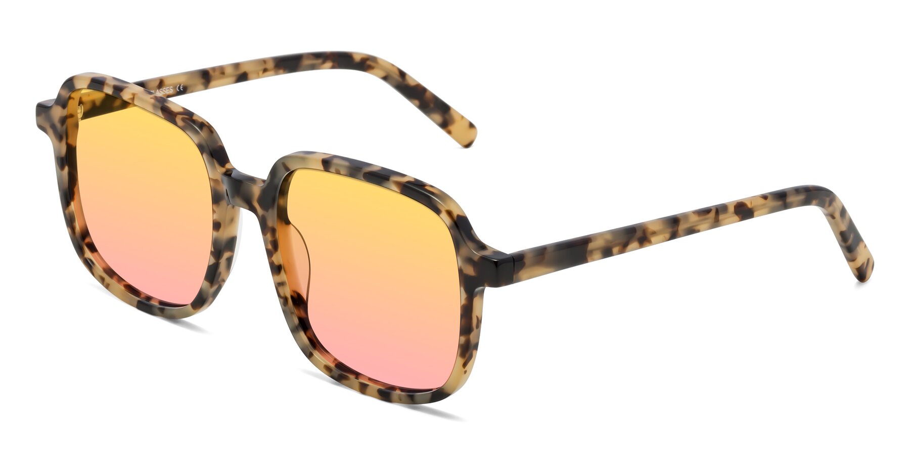 Angle of Water in Tortoise with Yellow / Pink Gradient Lenses