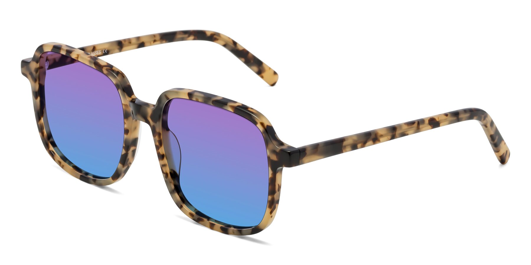 Angle of Water in Tortoise with Purple / Blue Gradient Lenses