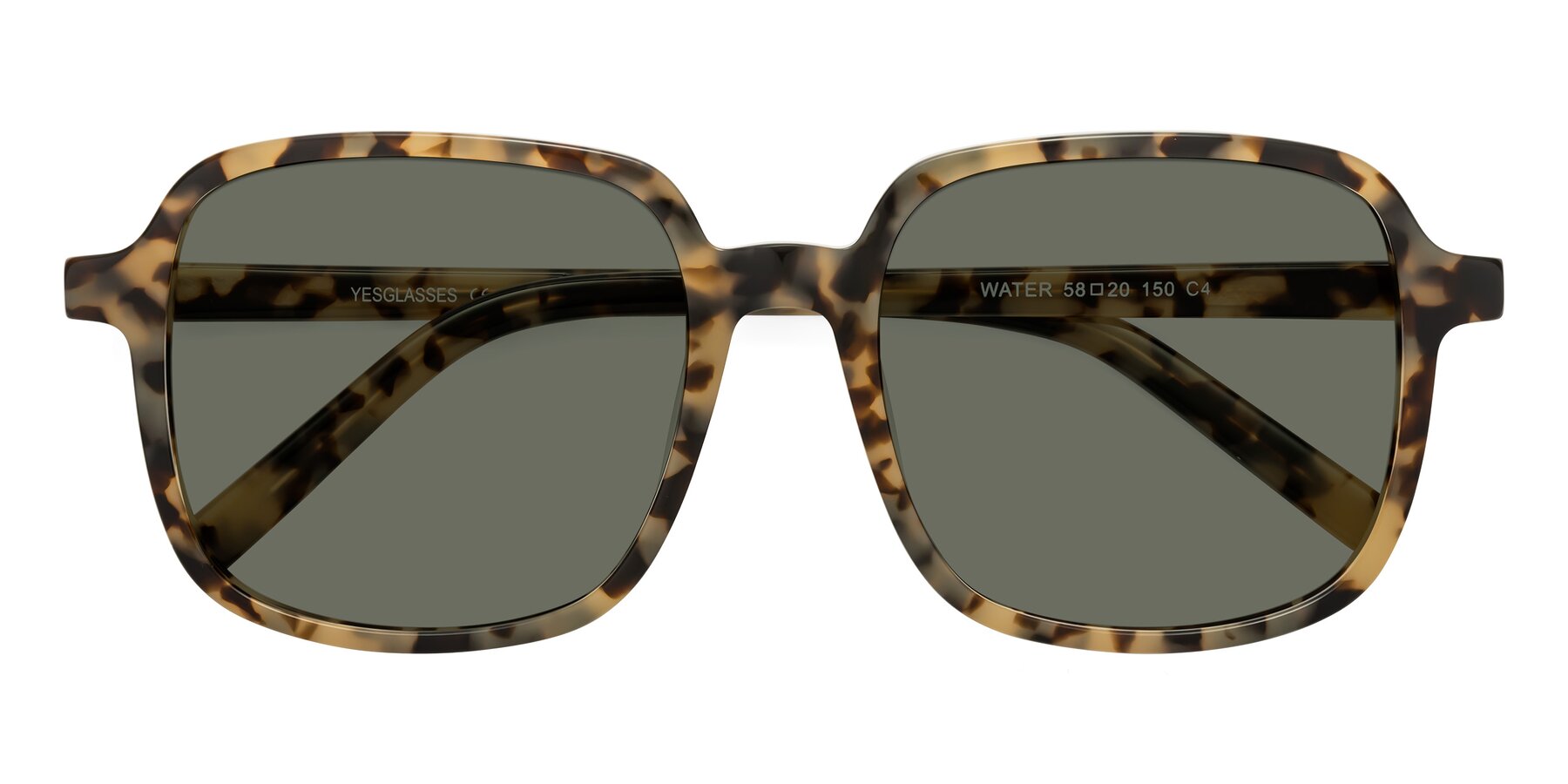 Folded Front of Water in Tortoise with Gray Polarized Lenses