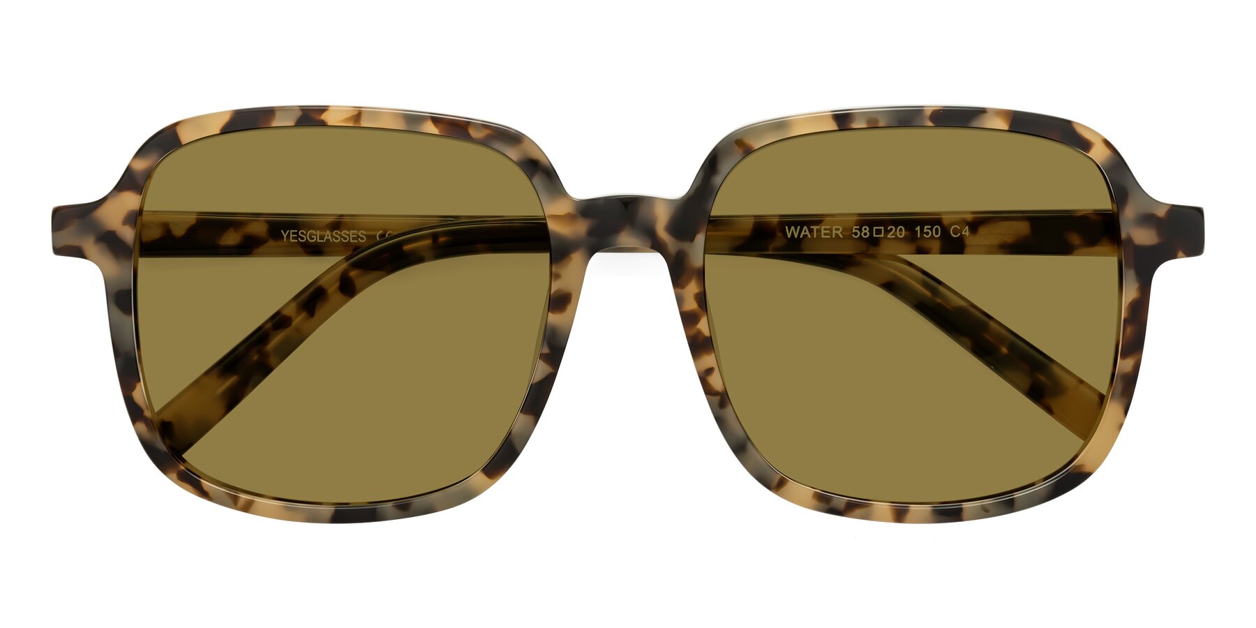 Folded Front of Water in Tortoise with Brown Polarized Lenses