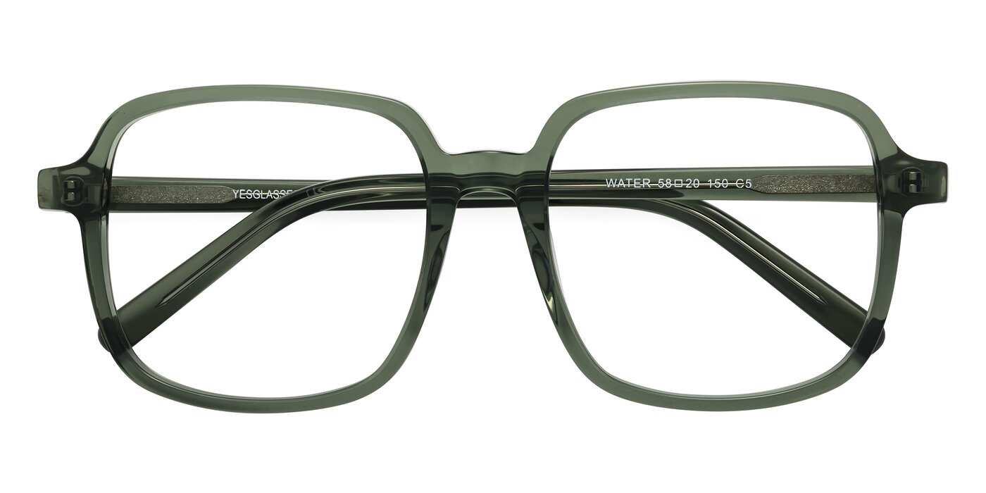 Water - Transparent Green Eyeglasses