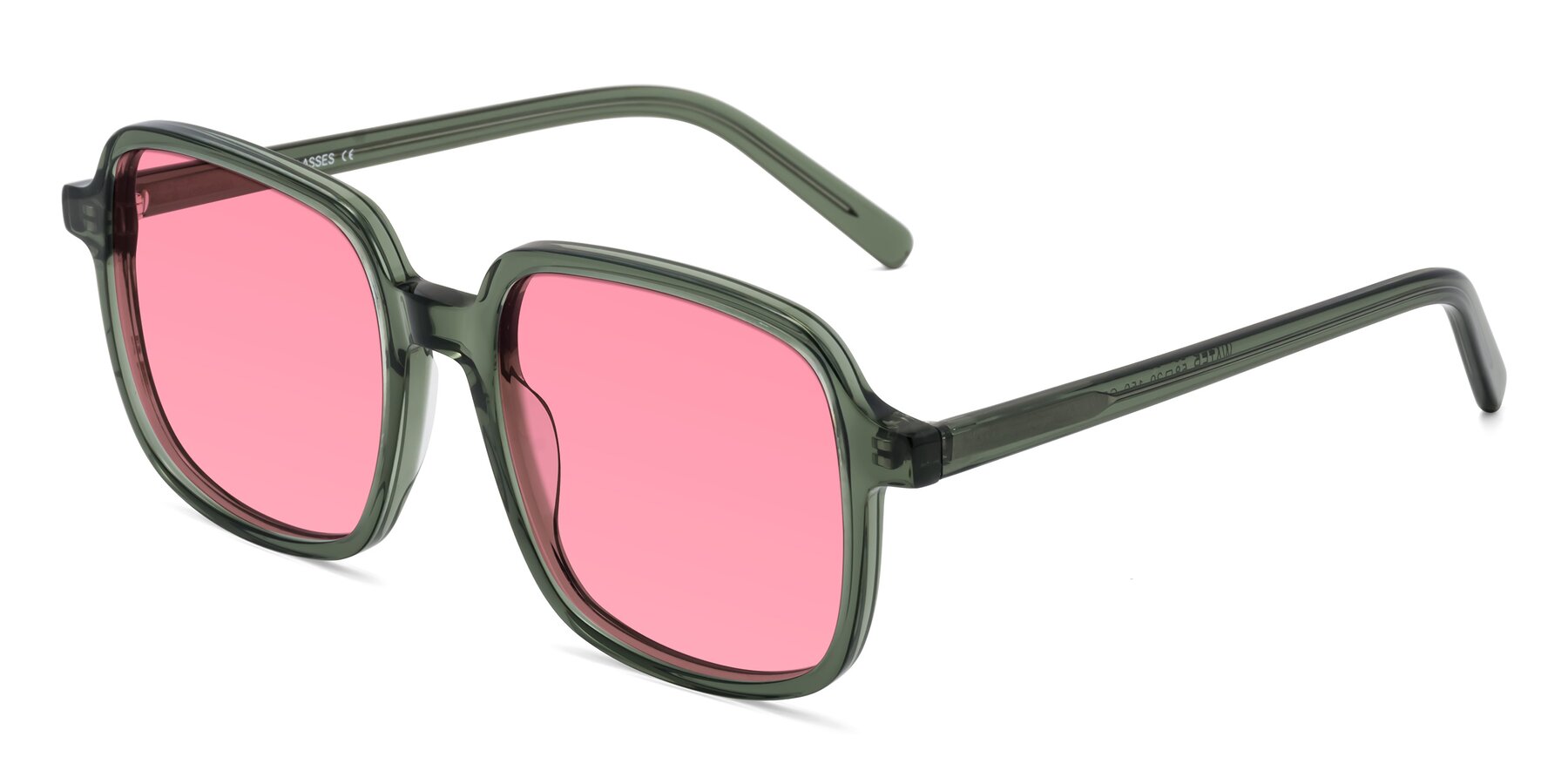 Angle of Water in Transparent Green with Pink Tinted Lenses