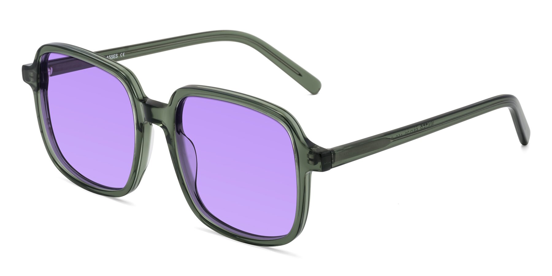 Angle of Water in Transparent Green with Medium Purple Tinted Lenses