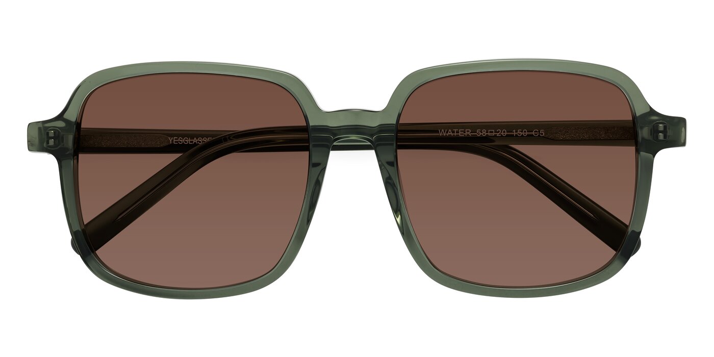 Water - Transparent Green Tinted Sunglasses