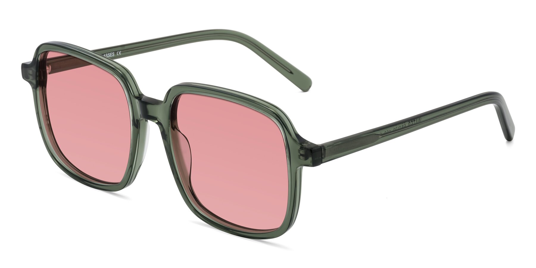 Angle of Water in Transparent Green with Medium Garnet Tinted Lenses