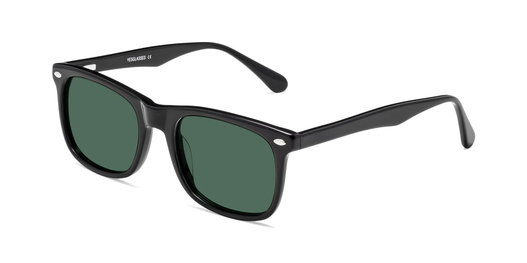 Angle of 007 in Black with Green Polarized Lenses