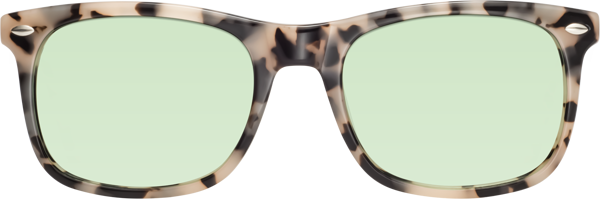 Thick Frame Sunglasses, Havana/Green