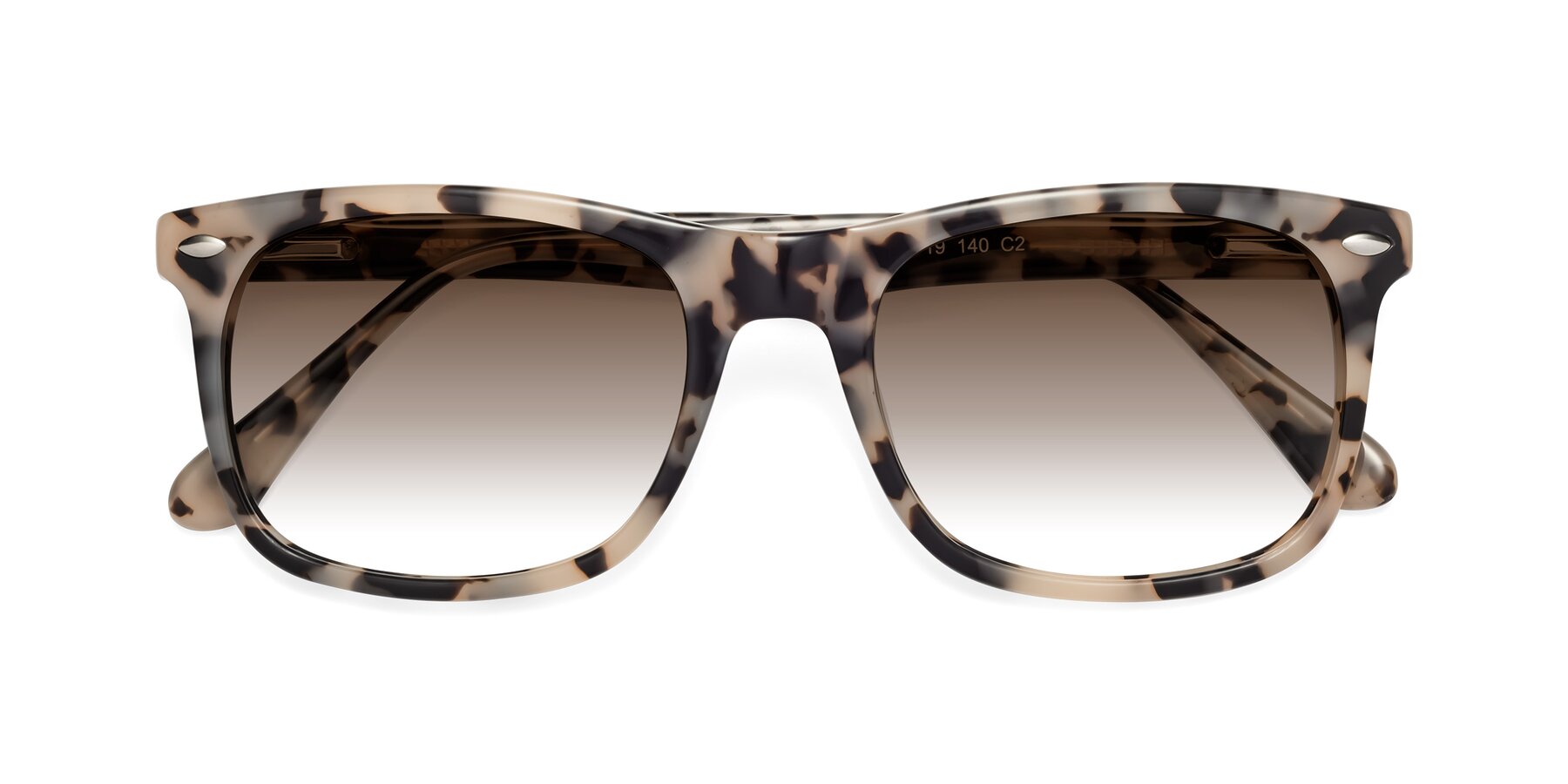Folded Front of 007 in Havana with Brown Gradient Lenses