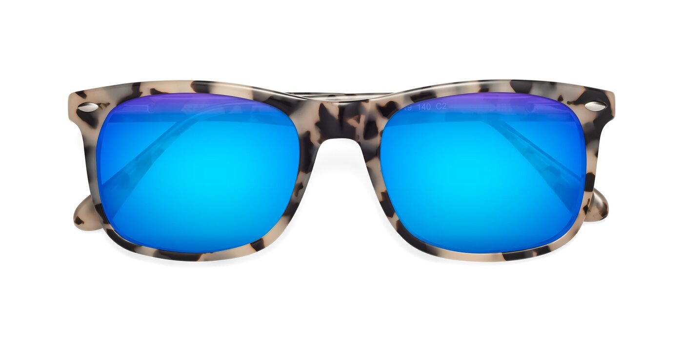 007 - Havana Flash Mirrored Sunglasses