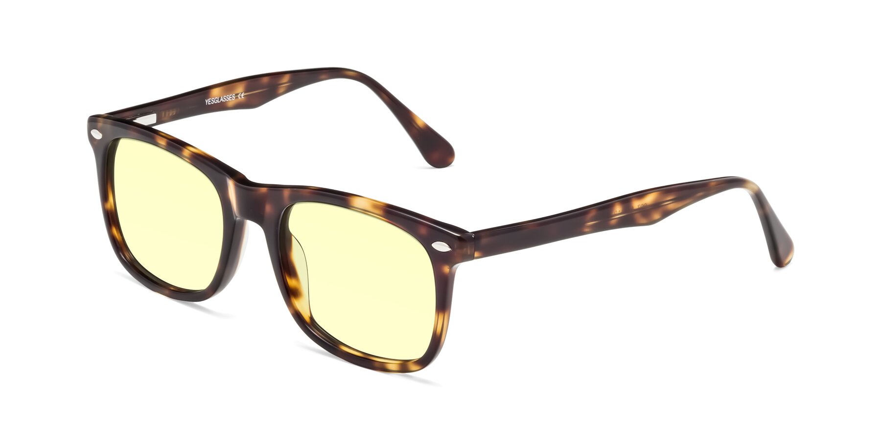 Angle of 007 in Yellow Tortoise with Light Yellow Tinted Lenses