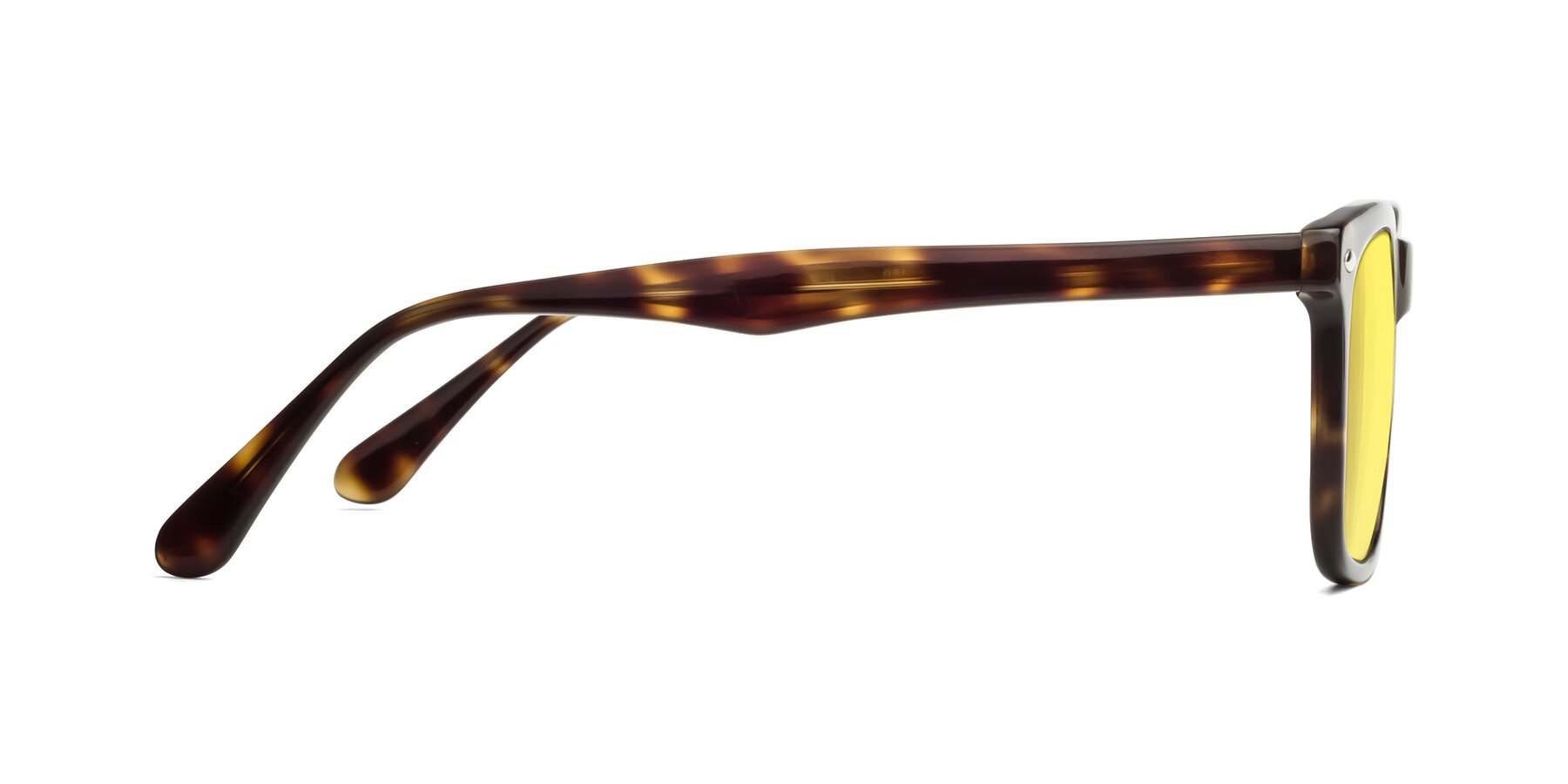 Side of 007 in Yellow Tortoise with Medium Yellow Tinted Lenses