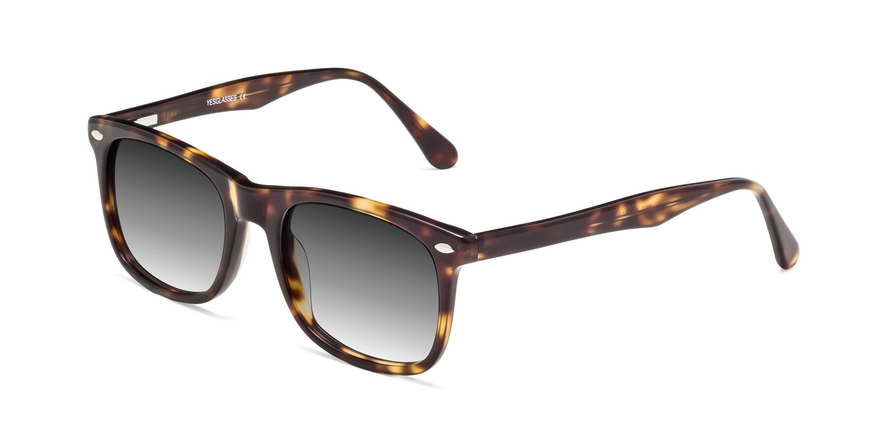 Angle of 007 in Yellow Tortoise with Gray Gradient Lenses