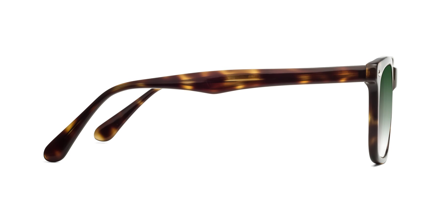 Side of 007 in Yellow Tortoise with Green Gradient Lenses