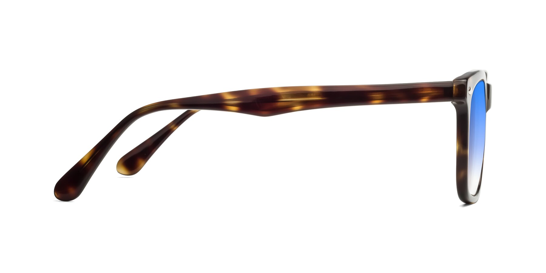 Side of 007 in Yellow Tortoise with Blue Gradient Lenses