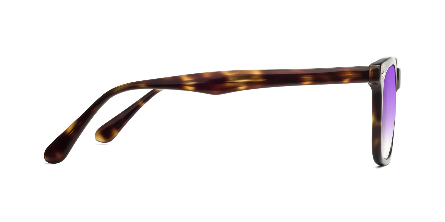 Side of 007 in Yellow Tortoise with Purple Gradient Lenses