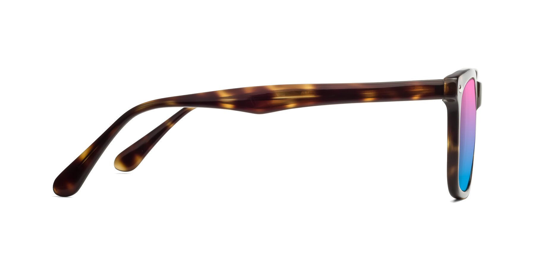 Side of 007 in Yellow Tortoise with Pink / Blue Gradient Lenses