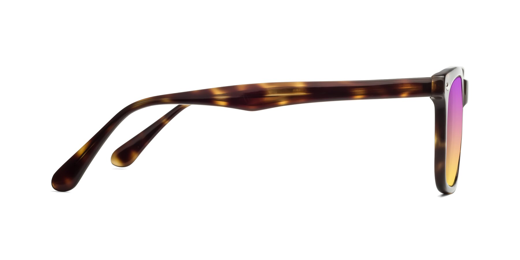 Side of 007 in Yellow Tortoise with Purple / Yellow Gradient Lenses