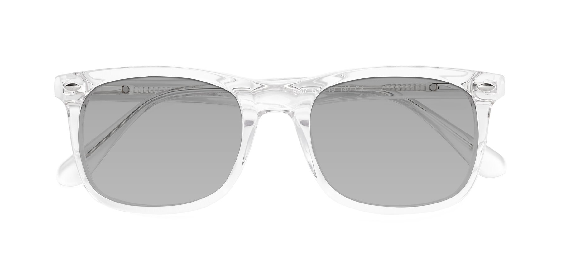 Folded Front of 007 in Clear with Light Gray Tinted Lenses