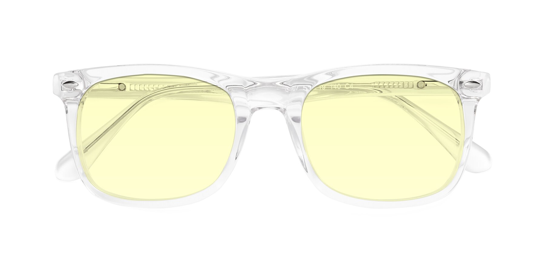 Folded Front of 007 in Clear with Light Yellow Tinted Lenses