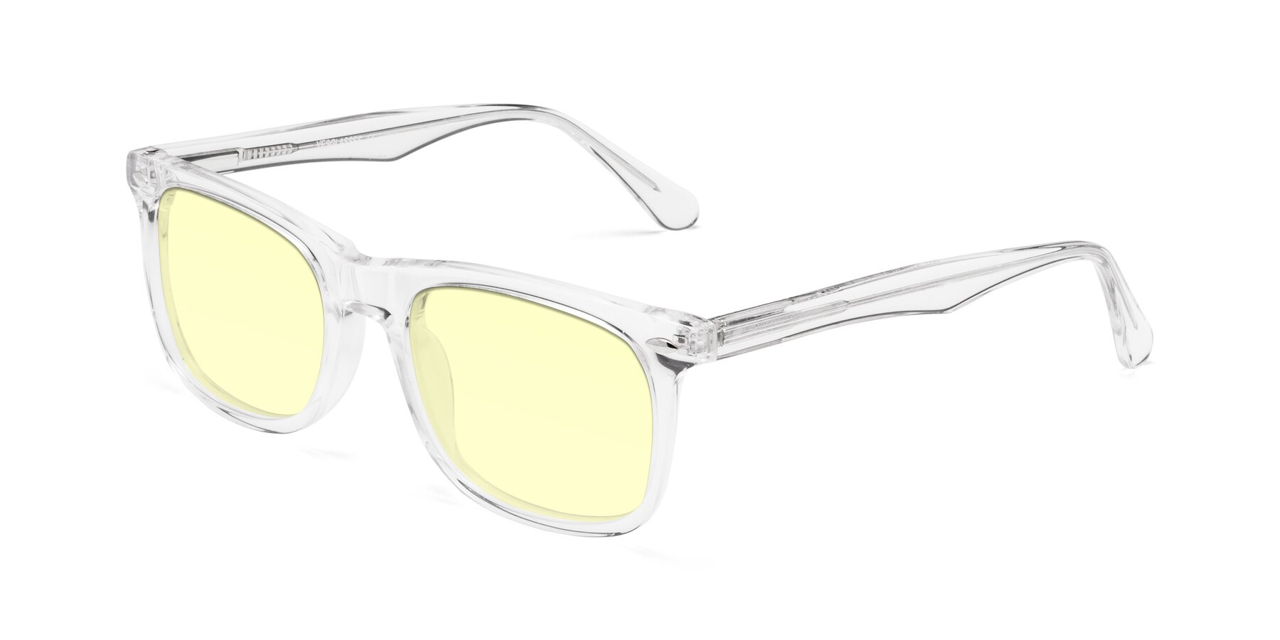 Angle of 007 in Clear with Light Yellow Tinted Lenses