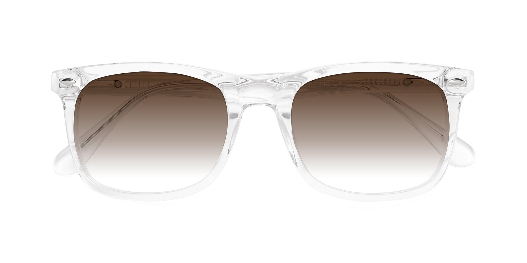 Folded Front of 007 in Clear with Brown Gradient Lenses