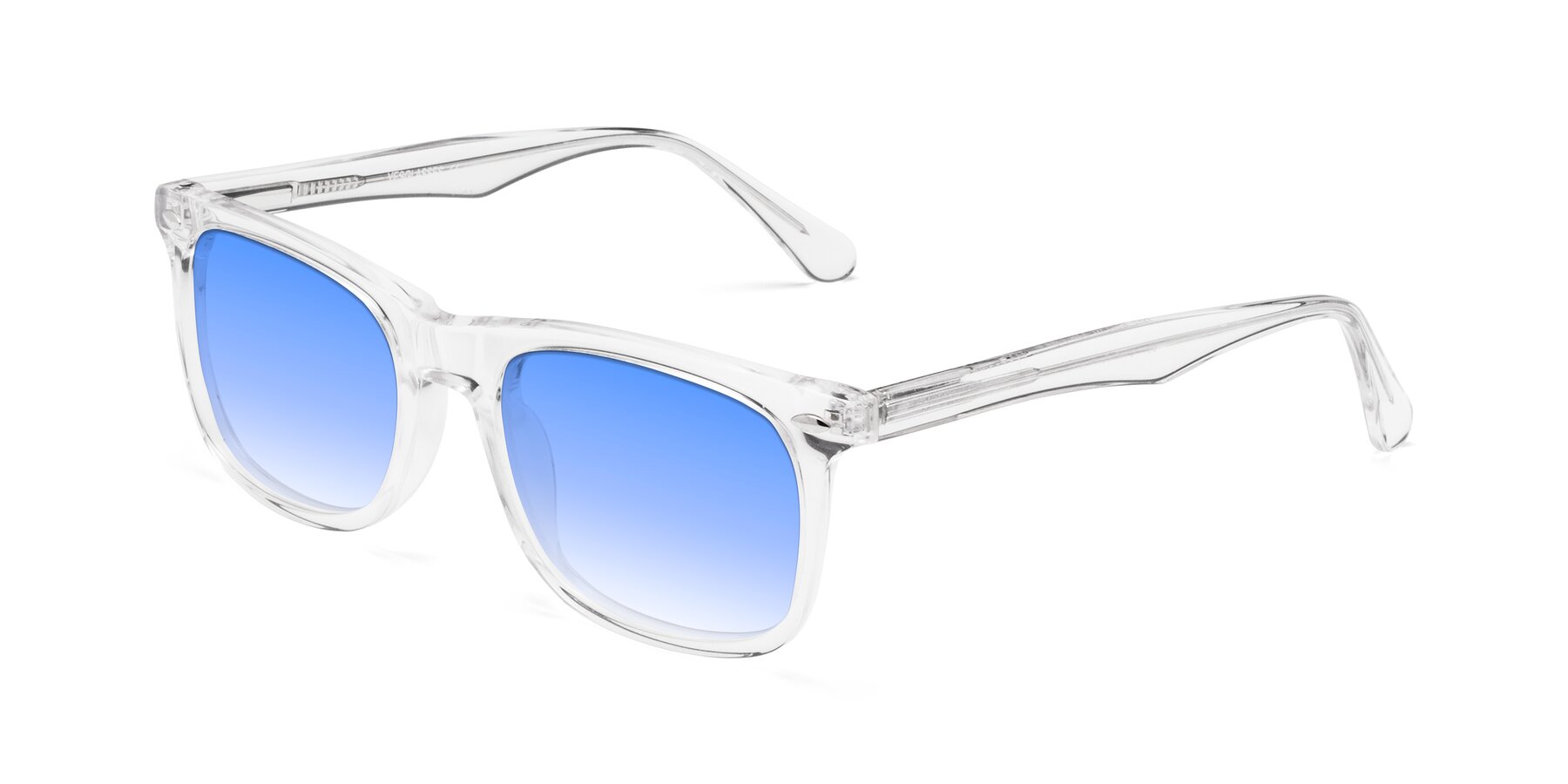 Angle of 007 in Clear with Blue Gradient Lenses